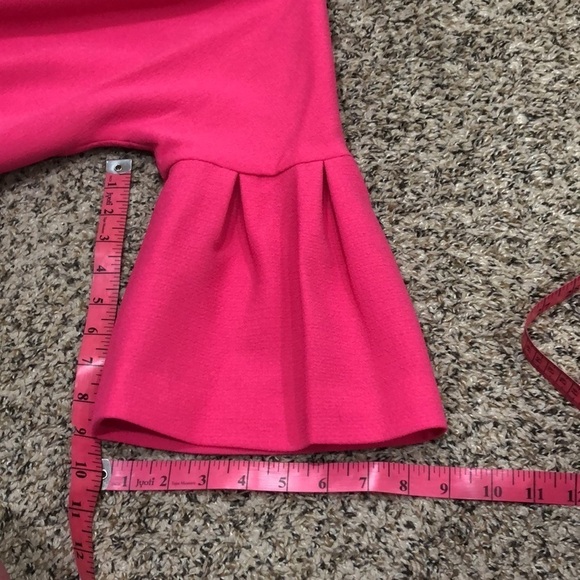 NWT Badgley Mischka Dress Size 0 Magenta Pink Bell Sleeve Mini - Picture 13 of 13